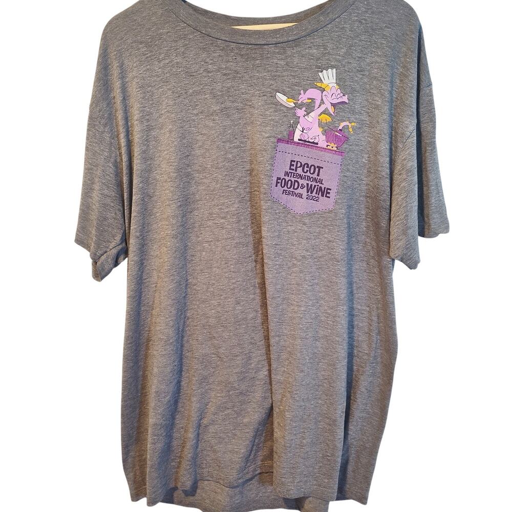 Disney Epcot 2022 Food and Wine Festival Figment T Shirt XL Gray